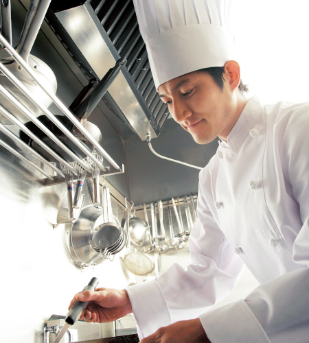 白衣七分袖[男子][チトセ製品] AB6507｜飲食店制服・フードユニフォームの通販【ユニコレ】 NAHANCO CWBKIT3 ホワイトラウンド服サイズ仕切り ブラックプリント ホームまたは衣料品店用 XXS-XXL 16枚セッ